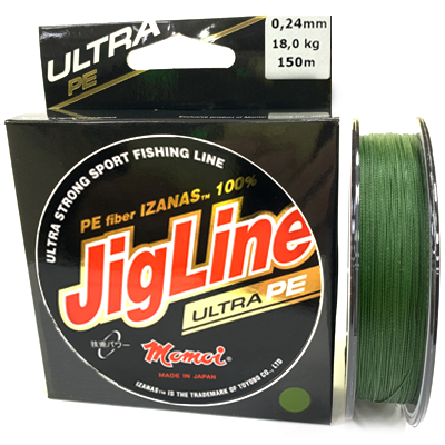 Плетёный шнур MOMOI JigLine Ultra PE Green 0.24мм 150м