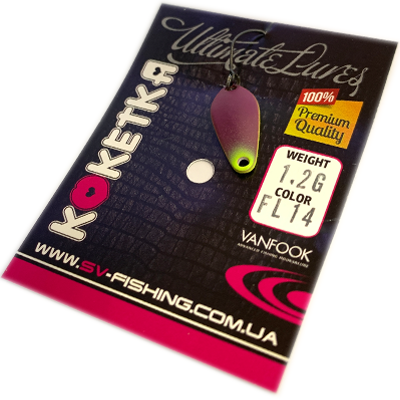 Блесна SV FISHING Koketka 1.2гр цвет FL14 Блесна SV FISHING Koketka 1.2гр цвет FL14