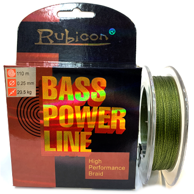 Плетёный шнур RUBICON Bass Power Line Braid Green 0.25мм 110м