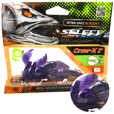 Силиконовая приманка SELECT Crow-X 2" цвет 777