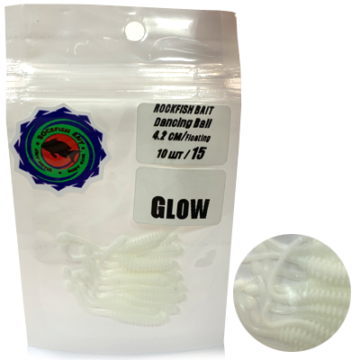 Силиконовая приманка Rockfish Bait Dancing Ball 4.2cm/15 Glow Силиконовая приманка Rockfish Bait Dancing Ball 4.2cm/15 Glow