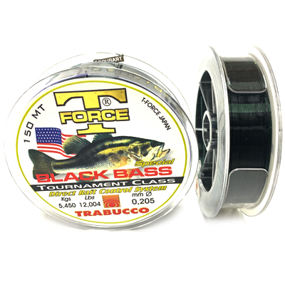 Леска TRABUCCO T-FORCE Black Bass 0.205мм 150м