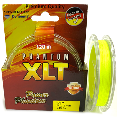 Плетёный шнур Power Phantom XLT Yellow 0.12мм 120м Плетёный шнур Power Phantom XLT Yellow 0.12мм 120м