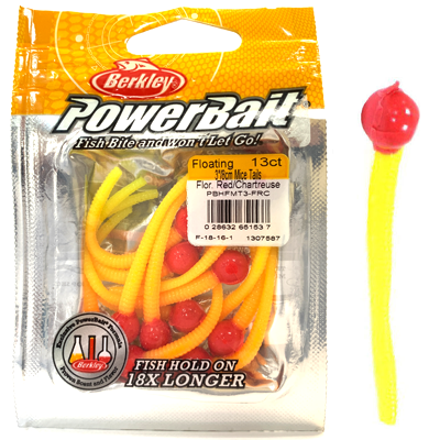 Силиконовая приманка Berkley PowerBait Mice Tail Fluorescent Red/Chartreuse F18-16-1 Силиконовая приманка Berkley PowerBait Mice Tail Fluorescent Red/Chartreuse F18-16-1