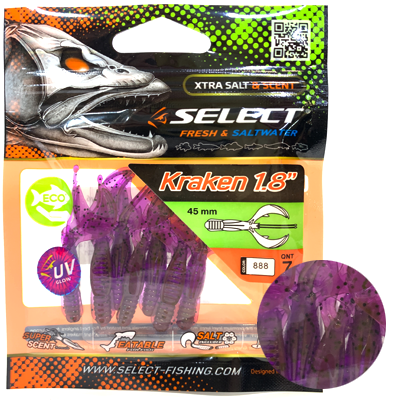 Силиконовая приманка SELECT Kraken 1.8" цвет 888