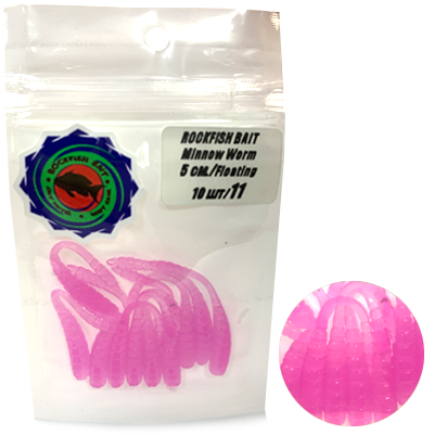 Силиконовая приманка Rockfish Bait Minnow Worm 5cm/11