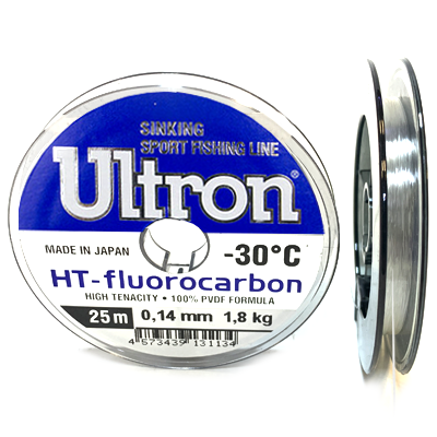 Леска ULTRON Fluorocarbon 0.14мм 25м Леска ULTRON Fluorocarbon 0.14мм 25м