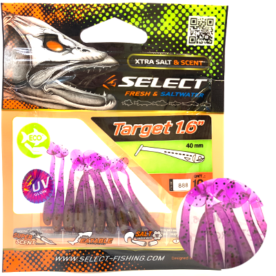 Силиконовая приманка SELECT Target 1.6" цвет 888