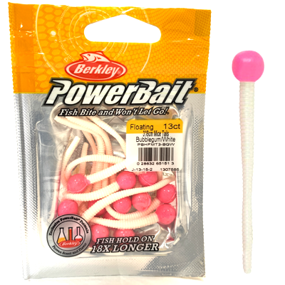 Силиконовая приманка Berkley PowerBait Mice Tail Bubblegum/White J-13-15-2