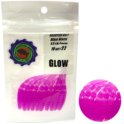 Силиконовая приманка Rockfish Bait Stick Worm 4.5cm/22 Glow Силиконовая приманка Rockfish Bait Stick Worm 4.5cm/22 Glow