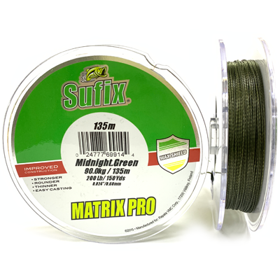 Плетёный шнур SUFIX MATRIX PRO Midnight Green 0.60мм 135м Плетёный шнур SUFIX MATRIX PRO Midnight Green 0.60мм 135м