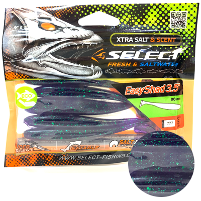 Силиконовая приманка SELECT Easy Shad 3.5" цвет 777