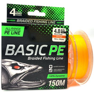 Плетёный шнур SELECT Basic PE Orange 0.10мм 150м