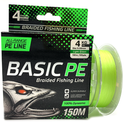 Плетёный шнур SELECT Basic PE Light Green 0.08мм 150м