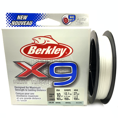 Плетёный шнур BERKLEY X9 Braid Crystal 0.12мм 150м