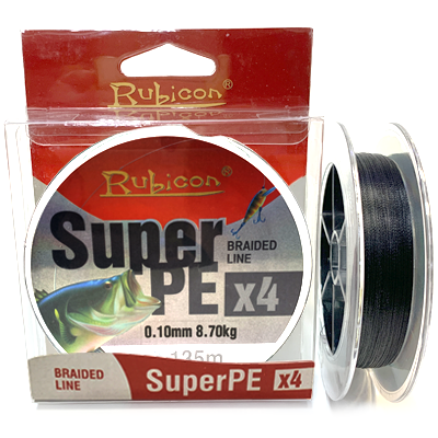 Плетёный шнур RUBICON Super PE X4 Dark 0.10мм 135м