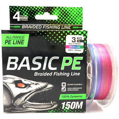 Плетёный шнур SELECT Basic PE Multicolor 0.06мм 150м