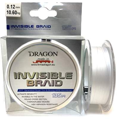 Плетёный шнур DRAGON Invisible Braid 0.12мм 135м