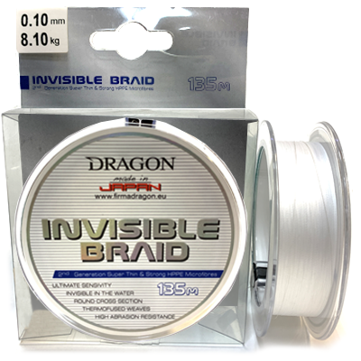 Плетёный шнур DRAGON Invisible Braid 0.10мм 135м