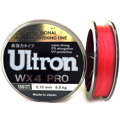 Плетёный шнур ULTRON WX4 PRO Red 0.10мм 137м