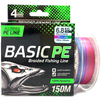 Плетёный шнур SELECT Basic PE Multicolor 0.14мм 150м