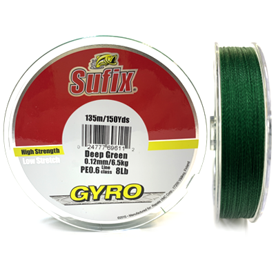 Плетёный шнур SUFIX GYRO Braid Deep Green 0.12мм135м