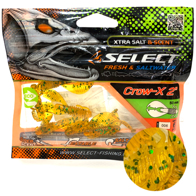 Силиконовая приманка SELECT Crow-X2" цвет 006 Силиконовая приманка SELECT Crow-X2" цвет 006