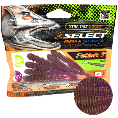 Силиконовая приманка SELECT Fetish 3" цвет 888 