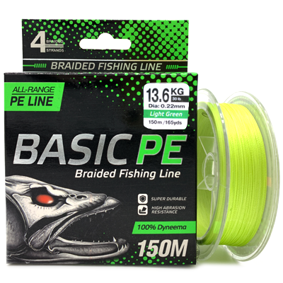 Плетёный шнур SELECT Basic PE Light Green 0.22мм 150м