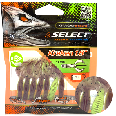 Силиконовая приманка SELECT Kraken 1.8" цвет 201