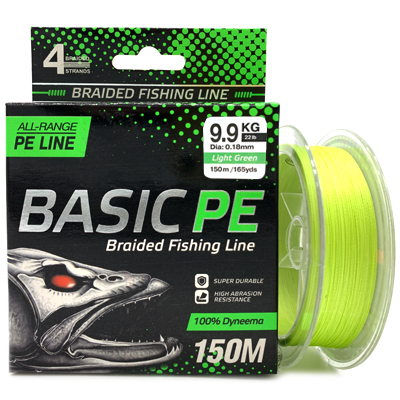 Плетёный шнур SELECT Basic PE Light Green 0.18мм 150м