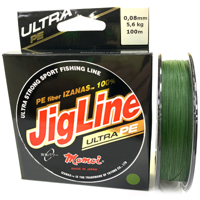 Плетёный шнур MOMOI JigLine Ultra PE Green 0.08мм 100м