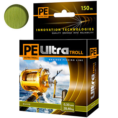 Плетёный шнур PE ULTRA TROLL Olive 0.30мм 135м