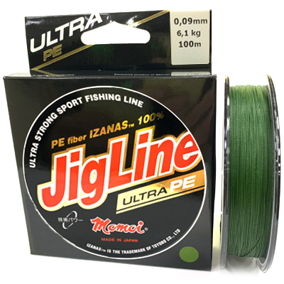 Плетёный шнур MOMOI JigLine Ultra PE Green 0.09мм 100м Плетёный шнур MOMOI JigLine Ultra PE Green 0.09мм 100м