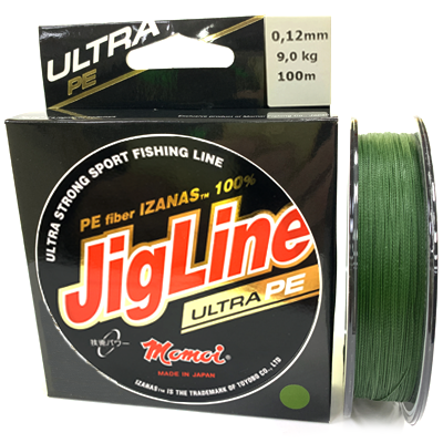 Плетёный шнур MOMOI JigLine Ultra PE Green 0.12мм 100м Плетёный шнур MOMOI JigLine Ultra PE Green 0.12мм 100м