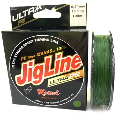 Плетёный шнур MOMOI JigLine Ultra PE Green 0.24мм 100м