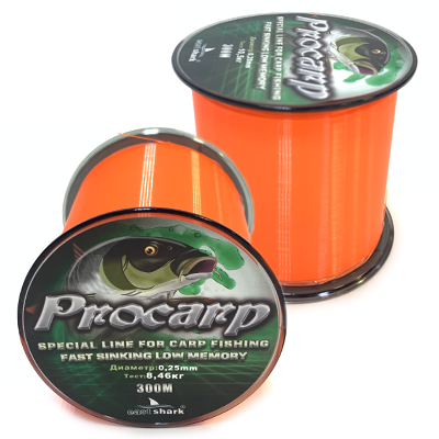 Леска EastShark Procarp 0.25мм 300м оранжевая Леска EastShark Procarp 0.25мм 300м оранжевая