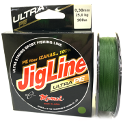 Плетёный шнур MOMOI JigLine Ultra PE Green 0.30мм 100м
