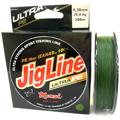 Плетёный шнур MOMOI JigLine Ultra PE Green 0.30мм 100м
