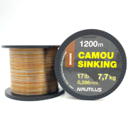 Леска NAUTILUS Camou Sinking Brown 0.286мм 1200м