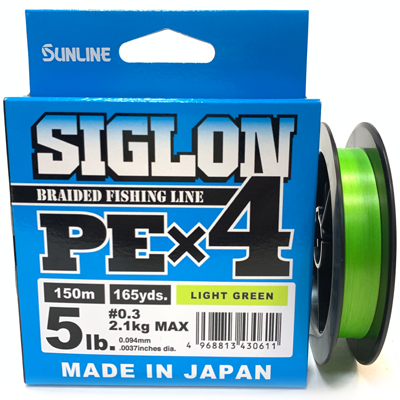 Плетёный шнур SUNLINE Siglon PEх4 Light Green #0.3|0.094мм 150м Плетёный шнур SUNLINE Siglon PEх4 Light Green #0.3|0.094мм 150м