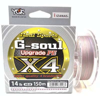 Плетёный шнур YGK G-soul X4 Upgrade PE Pink-Grey #0.8|0.15мм 150м Плетёный шнур YGK G-soul X4 Upgrade PE Pink-Grey #0.8|0.15мм 150м