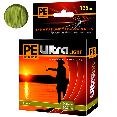 Плетёный шнур PE ULTRA LIGHT Olive 0.16мм 135м