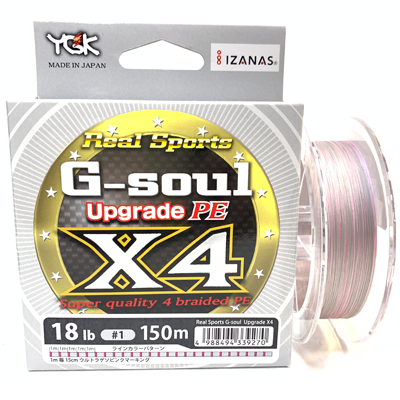 Плетёный шнур YGK G-soul X4 Upgrade PE Pink-Grey #1|0.17мм 150м Плетёный шнур YGK G-soul X4 Upgrade PE Pink-Grey #1|0.17мм 150м