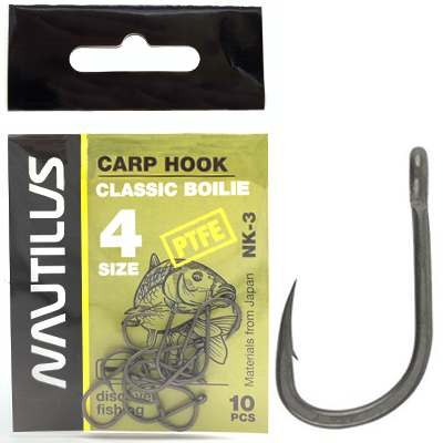 Крюк Nautilus Carp Classic Boile PTFE NK-3 №4