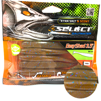 Силиконовая приманка SELECT Easy Shad 3.5" цвет 900