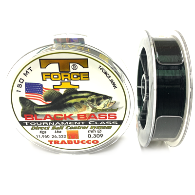 Леска TRABUCCO T-FORCE Black Bass 0.309мм 150м Леска TRABUCCO T-FORCE Black Bass 0.309мм 150м