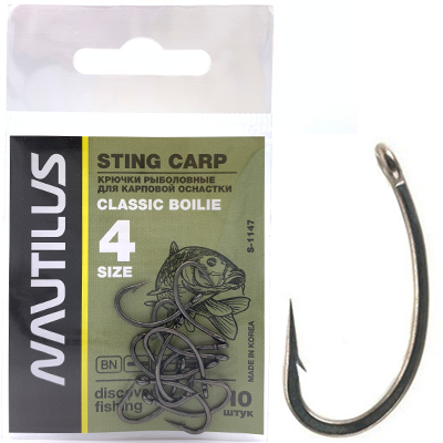 Крюк Nautilus Sting Carp Classic Boile №4 Крюк Nautilus Sting Carp Classic Boile №4